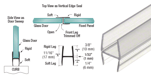 CRL Multi-Purpose 'H' Wipe for 3/8" Glass — P375HW