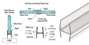 CRL Multi-Purpose 'H' Wipe for 3/8" Glass — P375HW