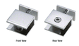 CRL Polished Chrome Thru-Glass Square Cornered Shelf Clamp — FA80CH