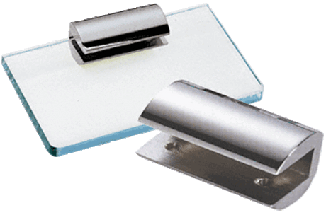 CRL No-Drill Long Glass Shelf Clamps — 1470CHR