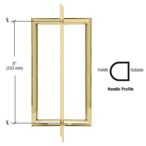 CRL RM Series Back-to-Back Pull Handles — RM8X8ULBR