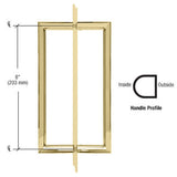 CRL RM Series Back-to-Back Pull Handles — RM8X8ULBR