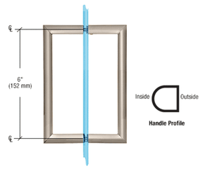 CRL RM Series Back-to-Back Pull Handles — RM6X6BN