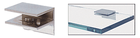 CRL Square Interior Shower Shelf Clamps with Support Leg — EH132