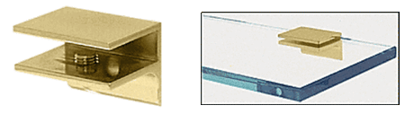 CRL Square Interior Shower Shelf Clamps with Support Leg — EH134