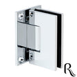 Richelieu Riveo Square Wall Mount Hinge with H Backplate – Pair – manufacturer reference image