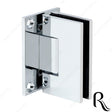 Richelieu Riveo Square Wall Mount Hinge with Full Backplate – Pair – manufacturer reference image