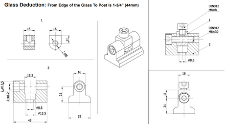 SCLAM Series Adjustable 180° Connector - Glassparts.ca