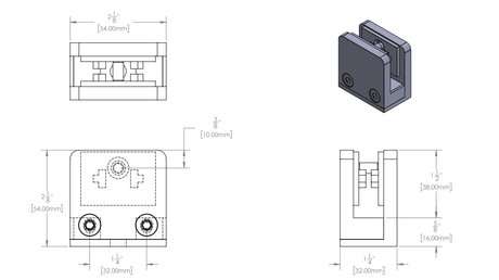 SCLAM Series Railing Clamp Round & Flat Post - Glassparts.ca