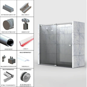 Shower Sliding Door Kit - Hydro Series - Glassparts.ca