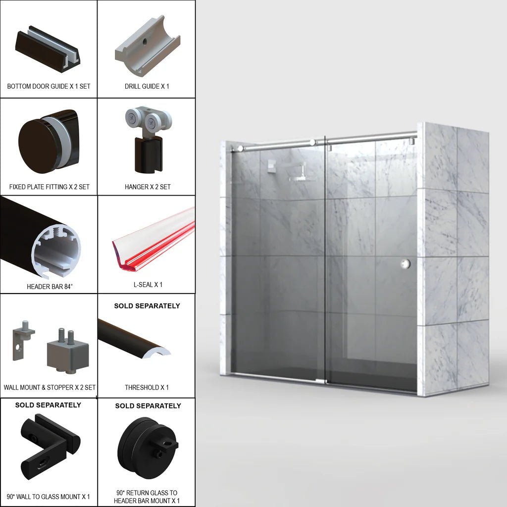 Shower Sliding Door Kit - Hydro Series - Glassparts.ca