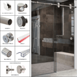 Shower Sliding Door Kit - Luna Series - Glassparts.ca