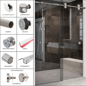 Shower Sliding Door Kit - Luna Series - Glassparts.ca