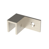 Sleeve over glass clamp SLOV044LBN - Wall to Glass - 90° Offset Left - Brushed Nickel