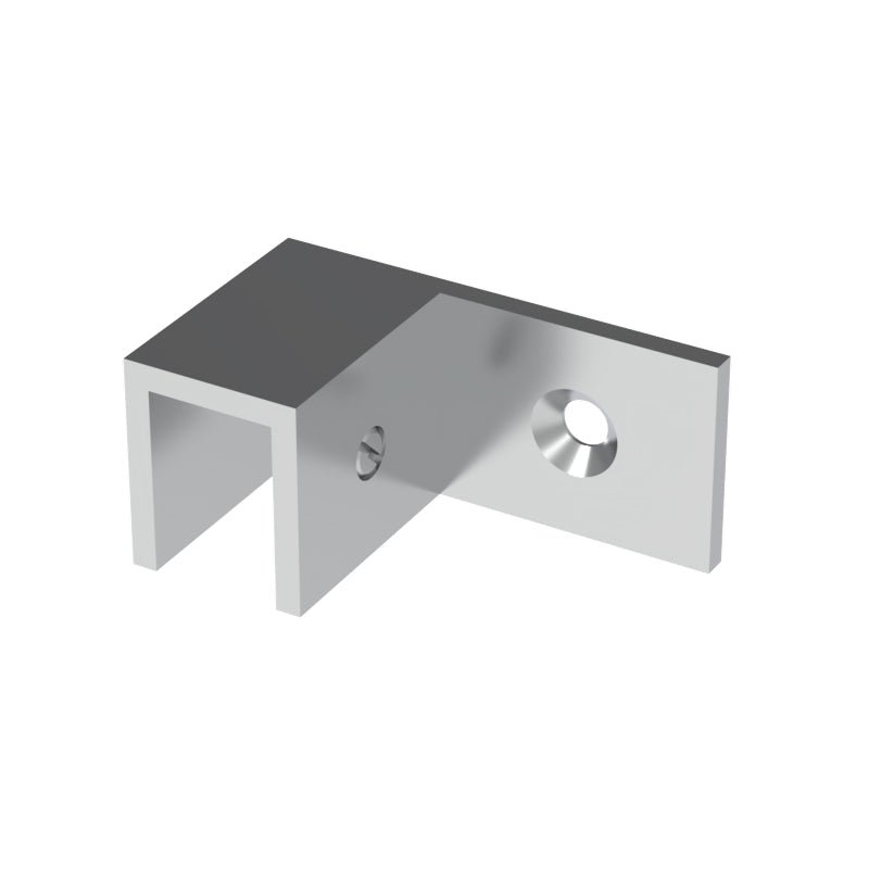 Sleeve over glass clamp SLOV044LCH - Wall to Glass - 90° Offset Left - Chrome