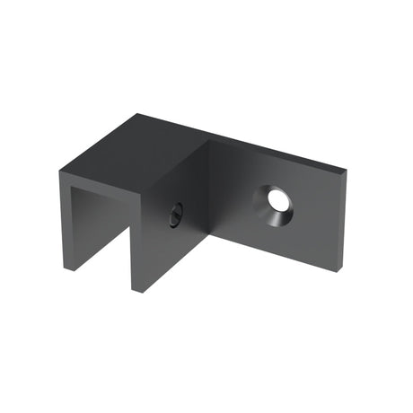 Sleeve over glass clamp SLOV044LGM - Wall to Glass - 90° Offset Left - Gun Metal