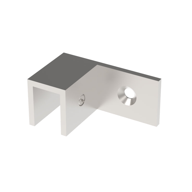 Sleeve over glass clamp SLOV044LPN - Wall to Glass - 90° Offset Left - Polished Nickel