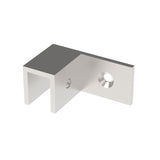 Sleeve over glass clamp SLOV044LPN - Wall to Glass - 90° Offset Left - Polished Nickel