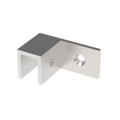 Sleeve over glass clamp SLOV044LPN - Wall to Glass - 90° Offset Left - Polished Nickel