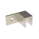 Sleeve over glass clamp SLOV044RBN - Wall to Glass - 90° Offset Right - Brushed Nickel