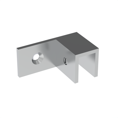 Sleeve over glass clamp SLOV044RCH - Wall to Glass - 90° Offset Right - Chrome