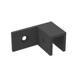 Sleeve over glass clamp SLOV044RMBL - Wall to Glass - 90° Offset Right - Matte Black