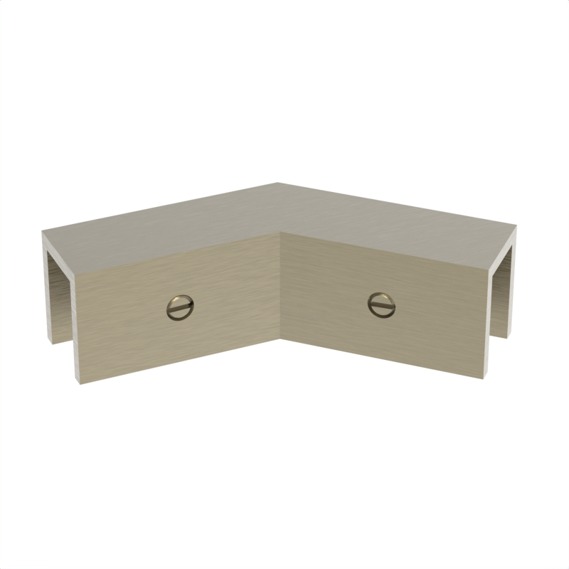 Sleeve over glass clamp SLOV045BBRZ - Glass to Glass - 135° Fixed - Brushed Bronze