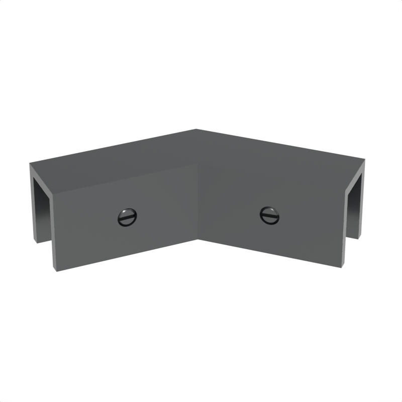 Sleeve over glass clamp SLOV045GM - Glass to Glass - 135° Fixed - Gun Metal