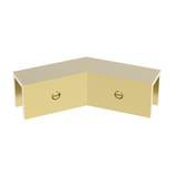 Sleeve over glass clamp SLOV045SB - Glass to Glass - 135° Fixed - Satin Brass