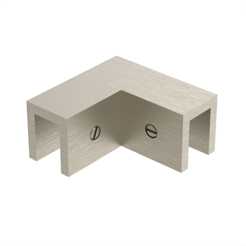 Sleeve over glass clamp SLOV092BBRZ - Glass to Glass - 90° Fixed - Brushed Bronze