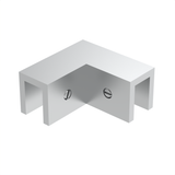 Sleeve over glass clamp SLOV092CH - Glass to Glass - 90° Fixed - Chrome
