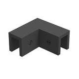 Sleeve over glass clamp SLOV092MBL - Glass to Glass - 90° Fixed - Matte Black