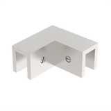 Sleeve over glass clamp SLOV092PN - Glass to Glass - 90° Fixed - Polished Nickel