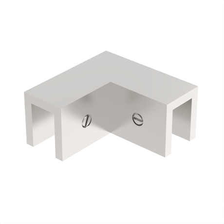 Sleeve over glass clamp SLOV092PN - Glass to Glass - 90° Fixed - Polished Nickel