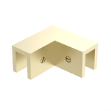 Sleeve over glass clamp SLOV092SB - Glass to Glass - 90° Fixed - Satin Brass