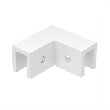 Sleeve over glass clamp SLOV092W - Glass to Glass - 90° Fixed - White