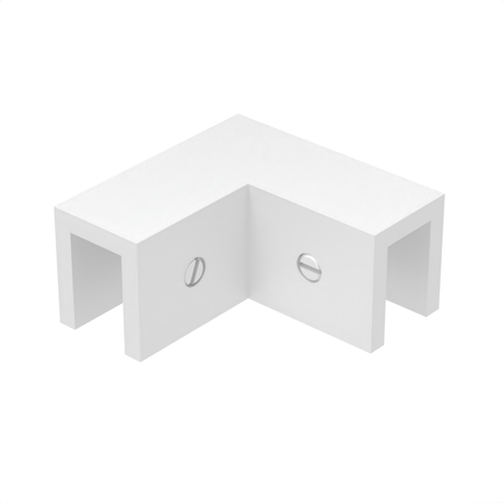 Sleeve over glass clamp SLOV092W - Glass to Glass - 90° Fixed - White