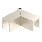 Sleeve over glass clamp SLOV345BN - Glass to Glass - 90° Adjustable - Brushed Nickel