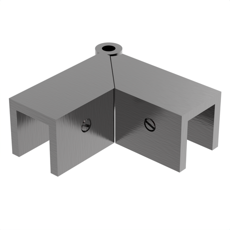 Sleeve over glass clamp SLOV345ORB - Glass to Glass - 90° Adjustable - Oil Rubbed Bronze