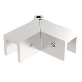 Sleeve over glass clamp SLOV345PN - Glass to Glass - 90° Adjustable - Polished Nickel