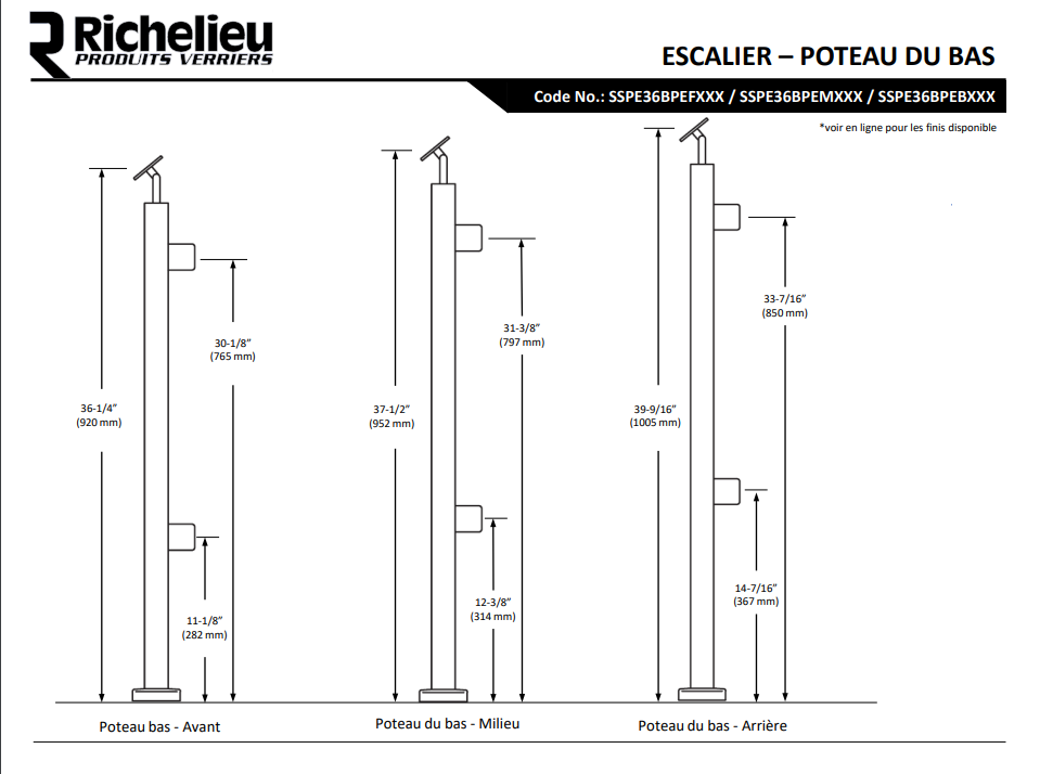 Poteaux de bas d'escalier - H1