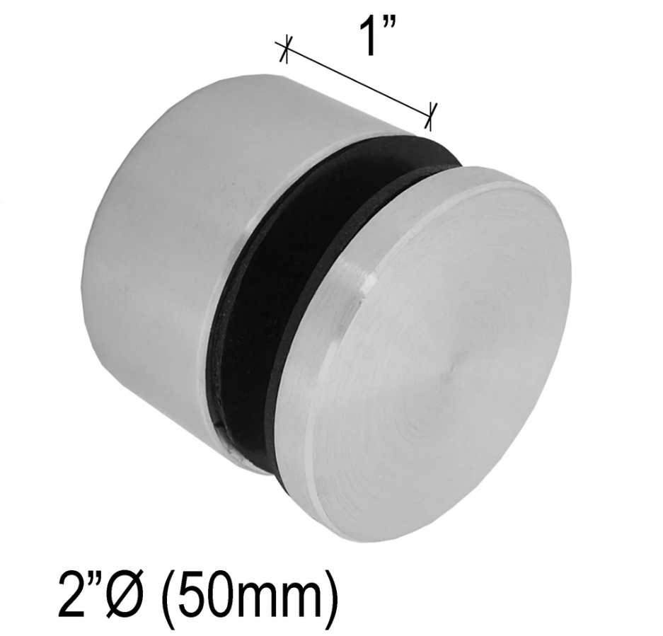 Standoffs - Solid Round - 1/4¨ to 3 - 1/2¨ Base Height - Glassparts.ca