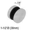 Standoffs - Solid Round - 1/4¨ to 3 - 1/2¨ Base Height - Glassparts.ca