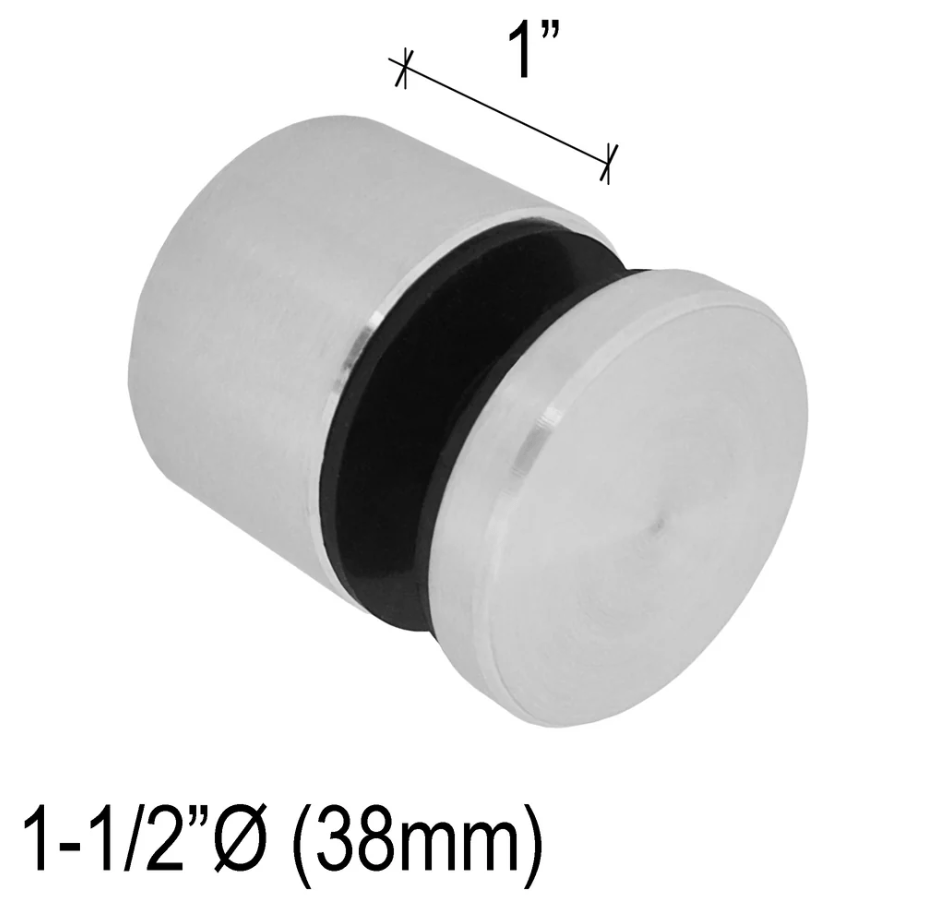 Standoffs - Solid Round - 1/4¨ to 3 - 1/2¨ Base Height - Glassparts.ca