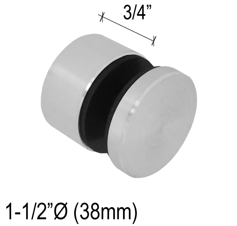 Standoffs - Solid Round - 1/4¨ to 3 - 1/2¨ Base Height - Glassparts.ca