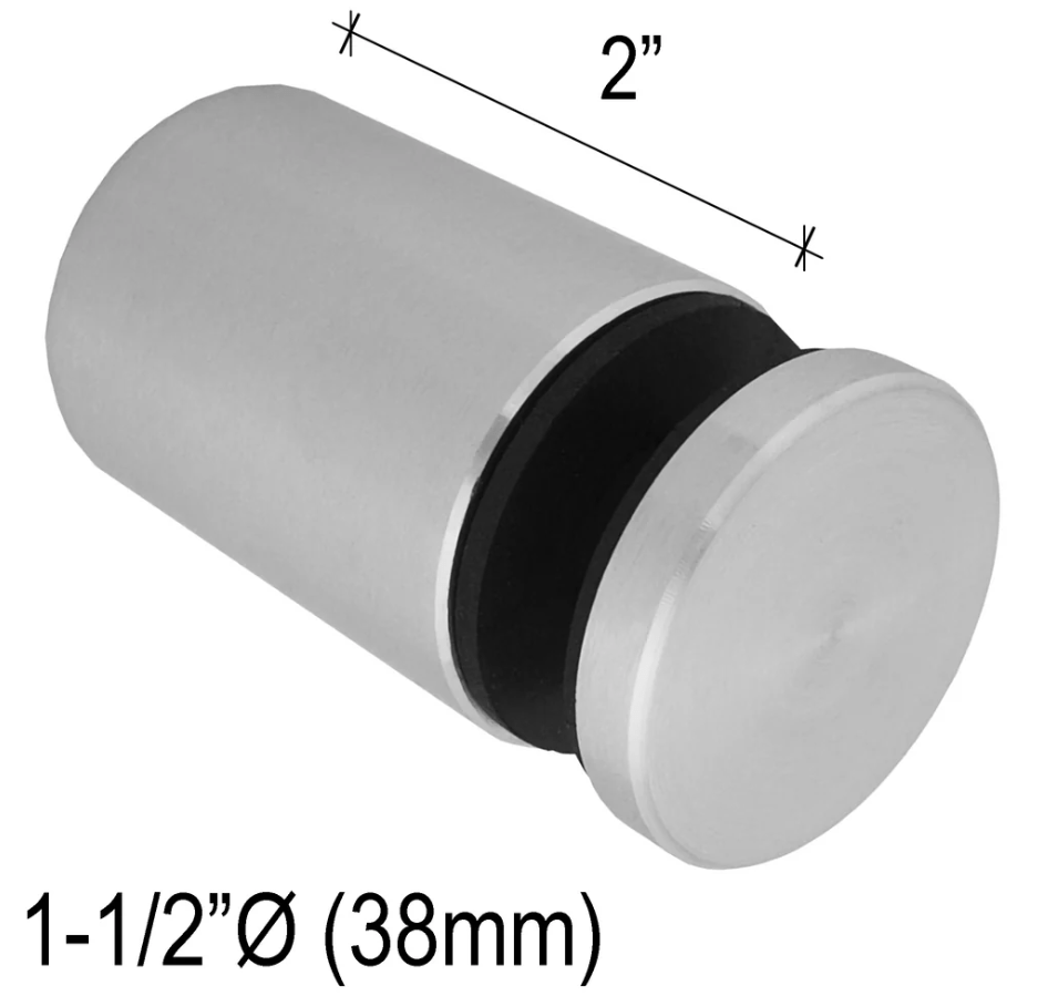 Standoffs - Solid Round - 1/4¨ to 3 - 1/2¨ Base Height - Glassparts.ca