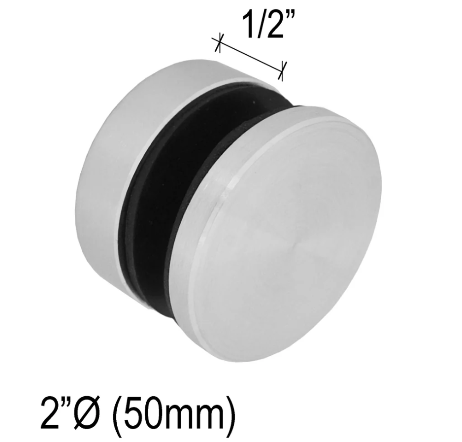 Standoffs - Solid Round - 1/4¨ to 3 - 1/2¨ Base Height - Glassparts.ca