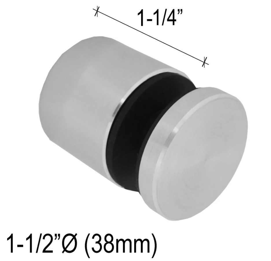 Standoffs - Solid Round - 1/4¨ to 3 - 1/2¨ Base Height - Glassparts.ca