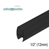 Grey Goat SWPH12-BLK H-seal for 1/2" (12 mm) glass, Black