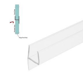 SWPL shower L-seal - 3/8" (10 mm) glass - Ultra Clear